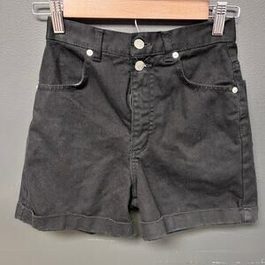 Vintage girls 12 slim Basic Equipment 100% cotton black denim shorts 3in inseam